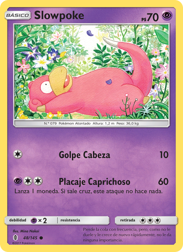 Slowpoke 48 — Guardians Rising (Spanish Pokémon TCG card)