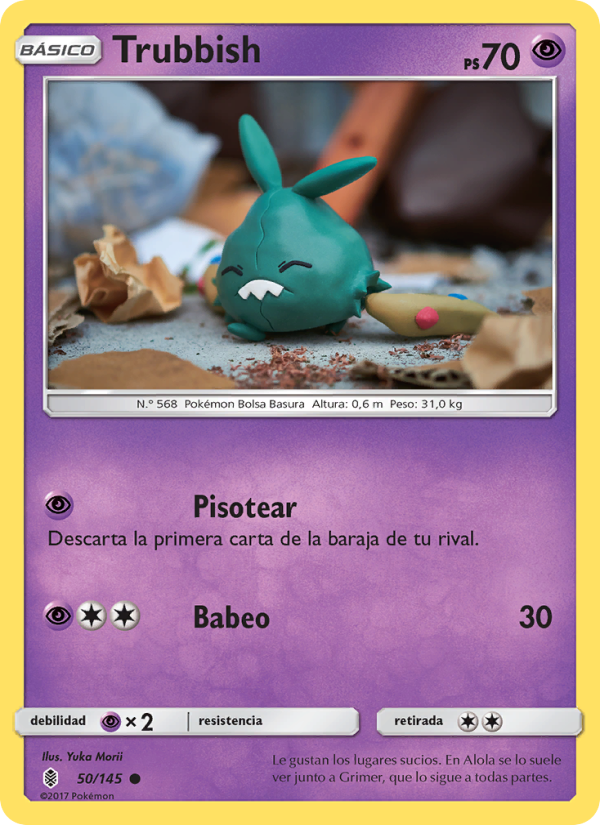 Trubbish 50 — Guardians Rising (Spanish Pokémon TCG card)