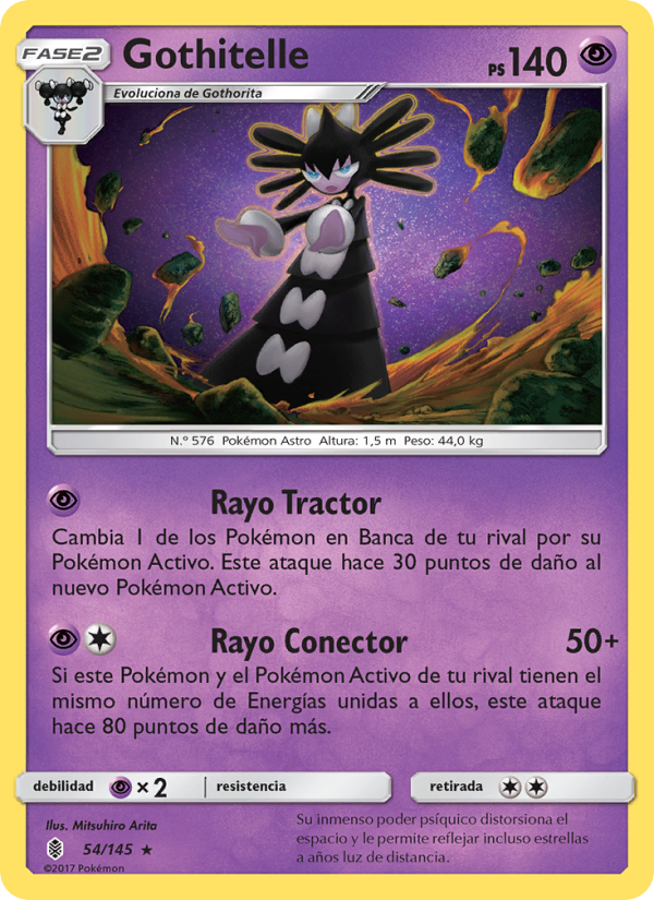 Gothitelle 54 — Guardians Rising (Spanish Pokémon TCG card)