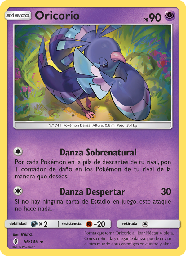Oricorio 56 — Guardians Rising (Spanish Pokémon TCG card)
