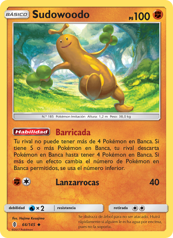 Sudowoodo 66 — Guardians Rising (Spanish Pokémon TCG card)