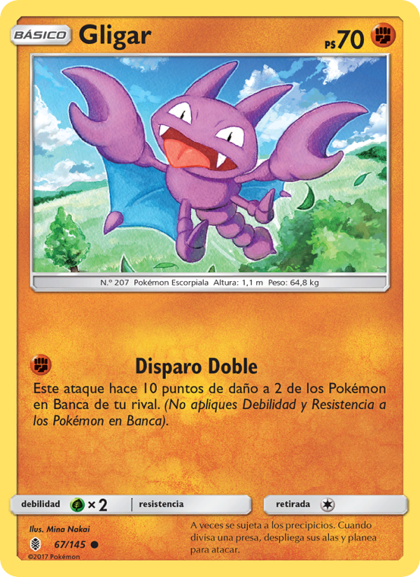 Gligar 67 — Guardians Rising (Spanish Pokémon TCG card)
