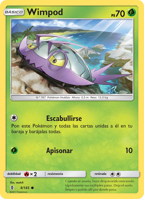 Wimpod 8 — Guardians Rising (Spanish Pokémon TCG card)