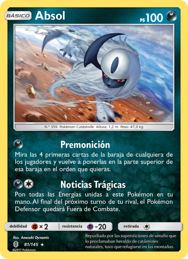 Absol 81 — Guardians Rising (Spanish Pokémon TCG card)