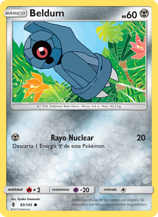 Beldum 83 — Guardians Rising (Spanish Pokémon TCG card)