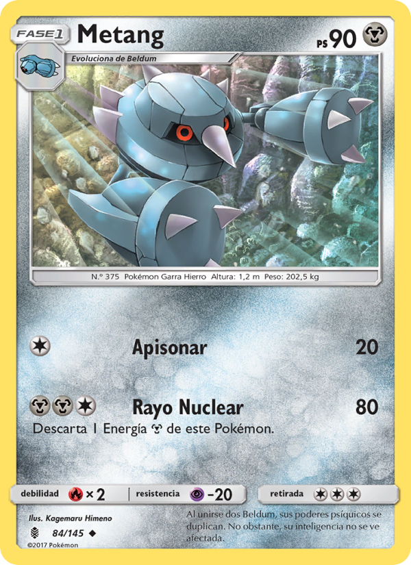 Metang 84 — Guardians Rising (Spanish Pokémon TCG card)