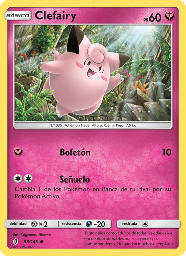 Clefairy 88 — Guardians Rising (Spanish Pokémon TCG card)