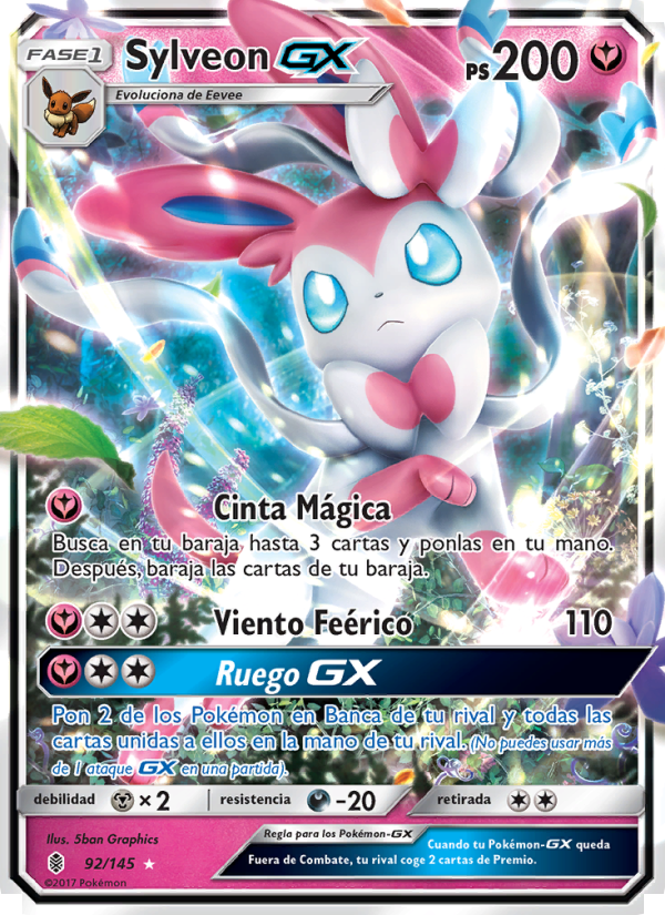 Sylveon GX 92 — Guardians Rising (Spanish Pokémon TCG card)