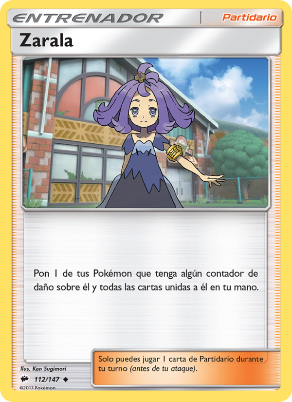 Zarala 112 — Burning Shadows (Spanish Pokémon TCG card)