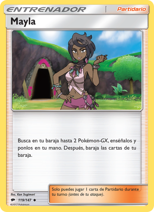 Mayla 119 — Burning Shadows (Spanish Pokémon TCG card)