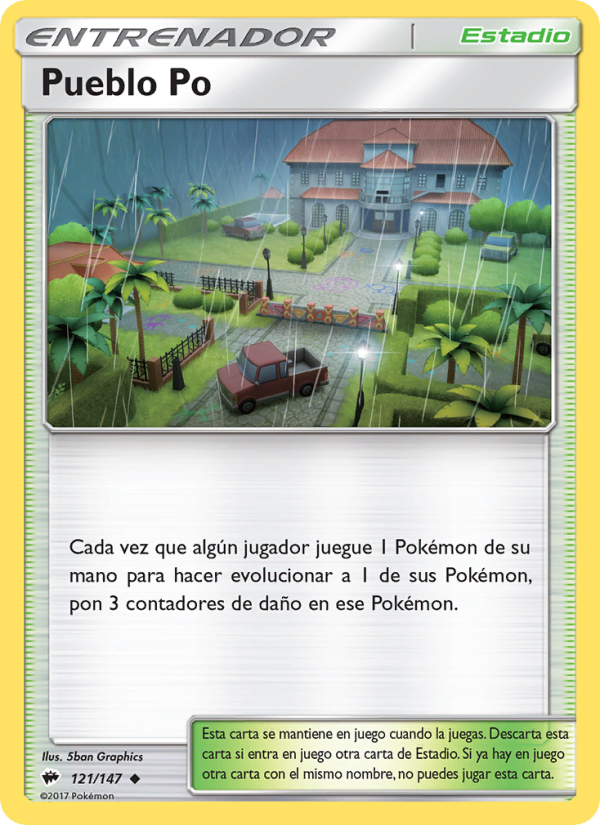 Pueblo Po 121 — Burning Shadows (Spanish Pokémon TCG card)