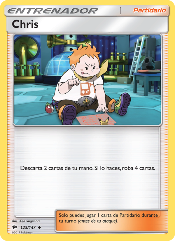 Chris 123 — Burning Shadows (Spanish Pokémon TCG card)
