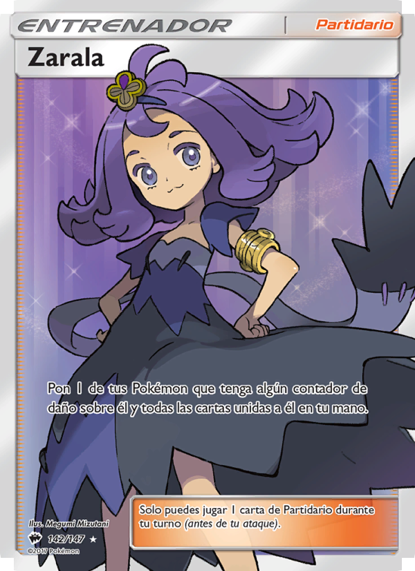 Zarala 142 — Burning Shadows (Spanish Pokémon TCG card)