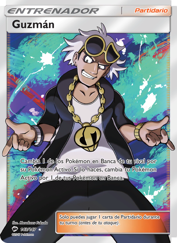 Guzmán 143 — Burning Shadows (Spanish Pokémon TCG card)