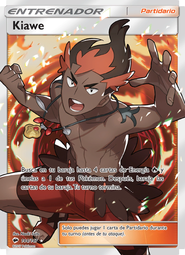 Kiawe 144 — Burning Shadows (Spanish Pokémon TCG card)