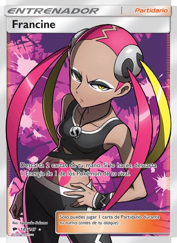 Francine 145 — Burning Shadows (Spanish Pokémon TCG card)