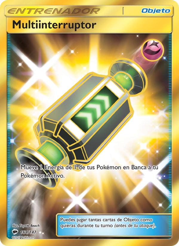 Multiinterruptor 164 — Burning Shadows (Spanish Pokémon TCG card)