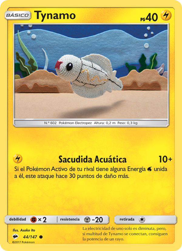 Tynamo 44 — Burning Shadows (Spanish Pokémon TCG card)