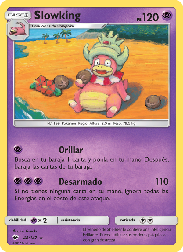 Slowking 48 — Burning Shadows (Spanish Pokémon TCG card)