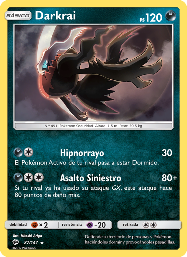 Darkrai 87 — Burning Shadows (Spanish Pokémon TCG card)