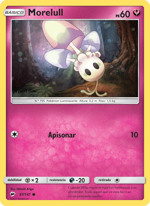 Morelull 97 — Burning Shadows (Spanish Pokémon TCG card)