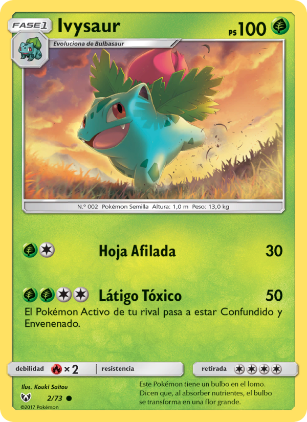 Ivysaur 2 — Schimmernde Legenden (Spanish Pokémon TCG card)