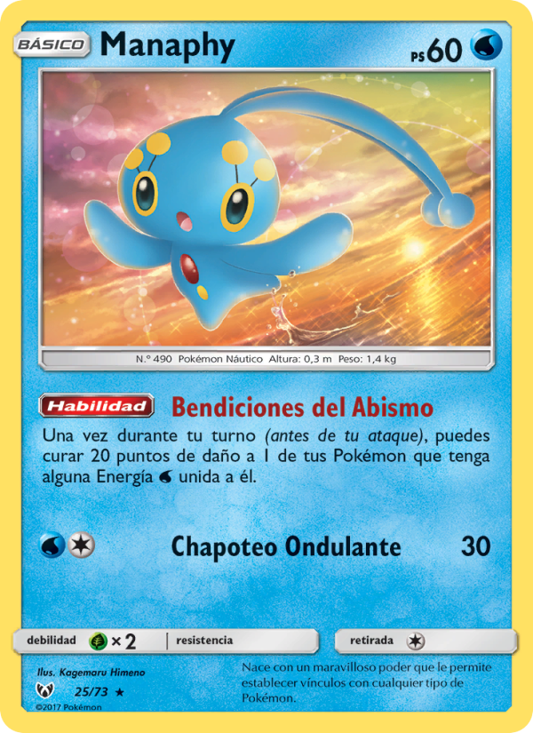Manaphy 25 — Schimmernde Legenden (Spanish Pokémon TCG card)