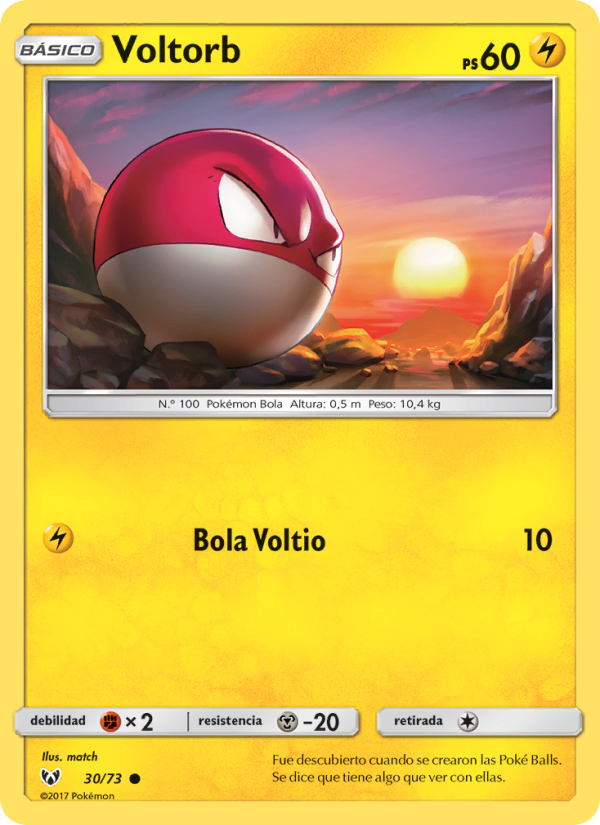 Voltorb 30 — Schimmernde Legenden (Spanish Pokémon TCG card)