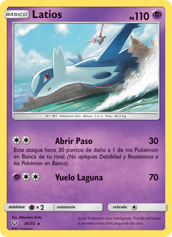 Latios 41 — Schimmernde Legenden (Spanish Pokémon TCG card)