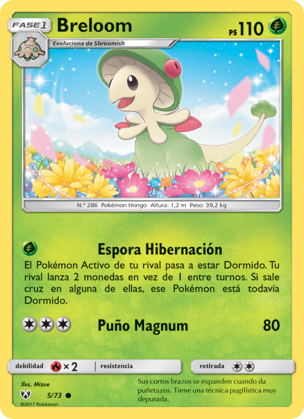 Breloom 5 — Schimmernde Legenden (Spanish Pokémon TCG card)