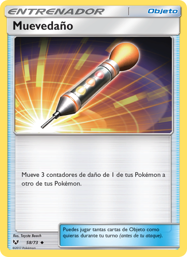 Muevedaño 58 — Schimmernde Legenden (Spanish Pokémon TCG card)