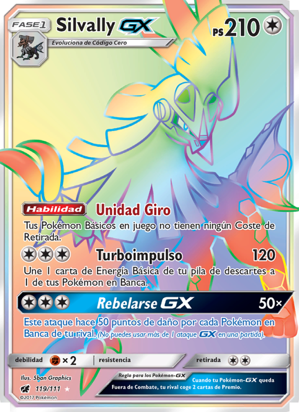 Silvally GX 119 — Crimson Invasion (Spanish Pokémon TCG card)
