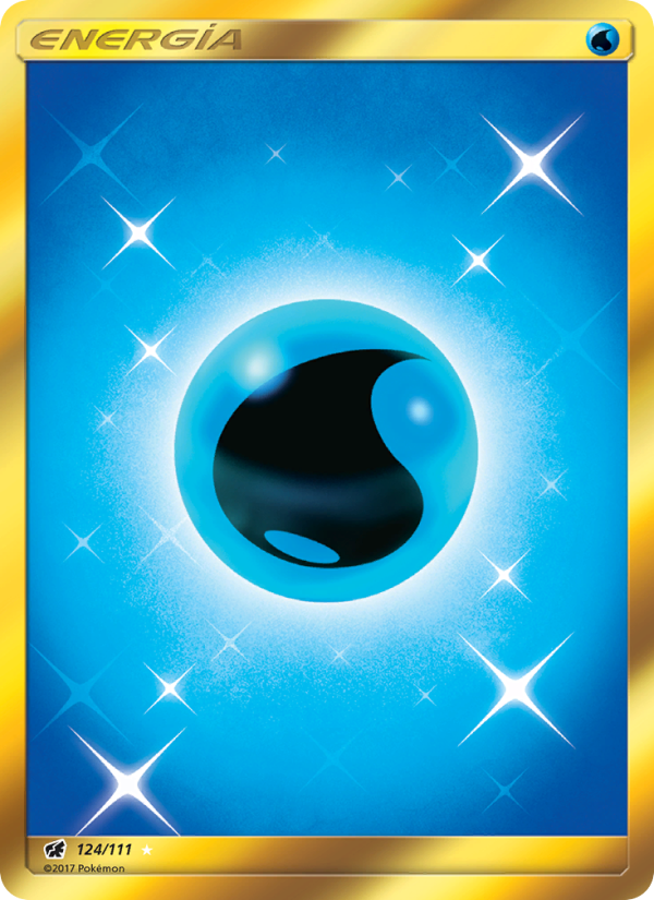 Energía Agua 124 — Crimson Invasion (Spanish Pokémon TCG card)