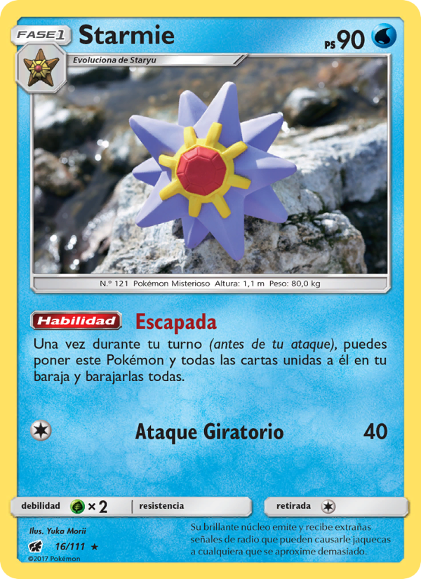 Starmie 16 — Crimson Invasion (Spanish Pokémon TCG card)