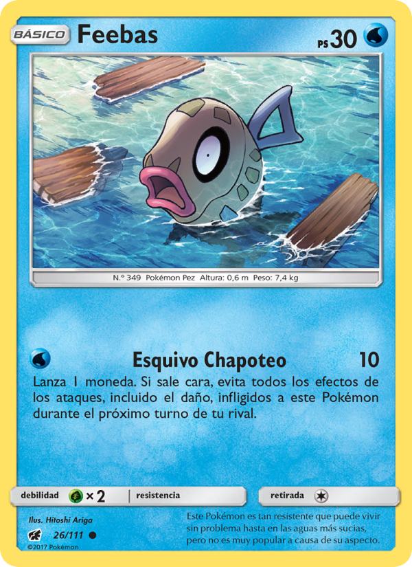 Feebas 26 — Crimson Invasion (Spanish Pokémon TCG card)
