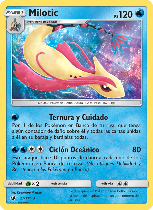 Milotic 27 — Crimson Invasion (Spanish Pokémon TCG card)