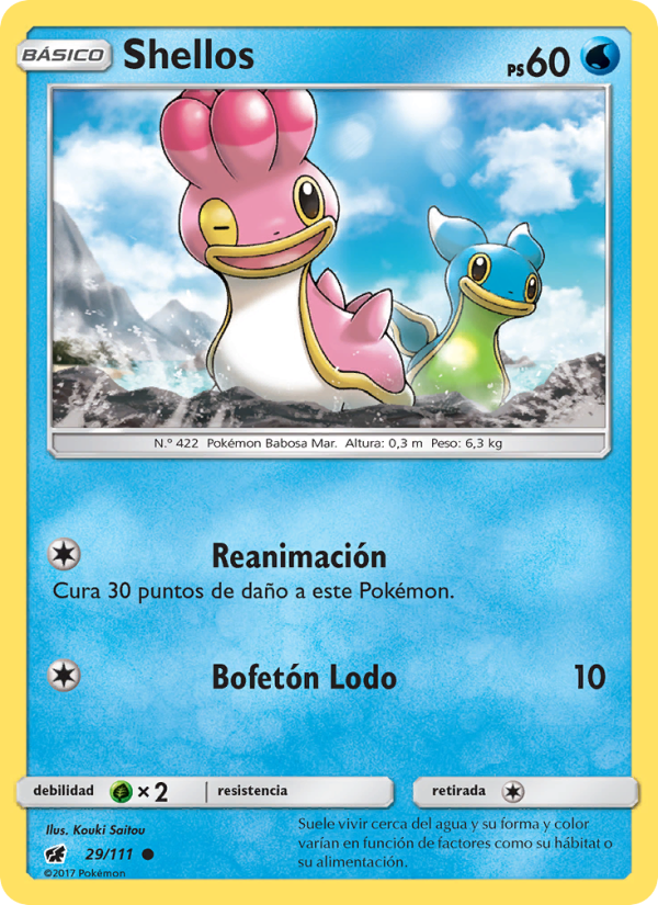 Shellos 29 — Crimson Invasion (Spanish Pokémon TCG card)