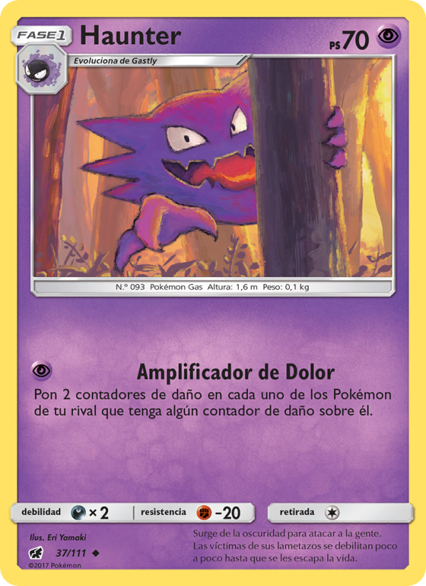 Haunter 37 — Crimson Invasion (Spanish Pokémon TCG card)