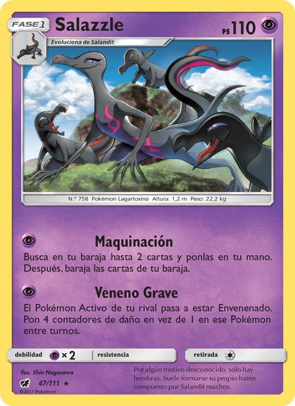 Salazzle 47 — Crimson Invasion (Spanish Pokémon TCG card)