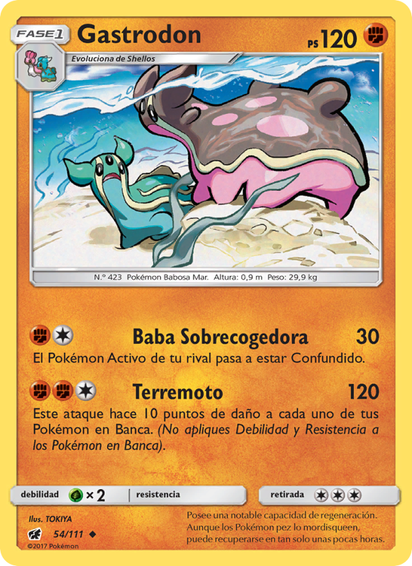 Gastrodon 54 — Crimson Invasion (Spanish Pokémon TCG card)