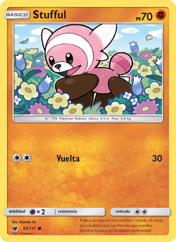 Stufful 55 — Crimson Invasion (Spanish Pokémon TCG card)