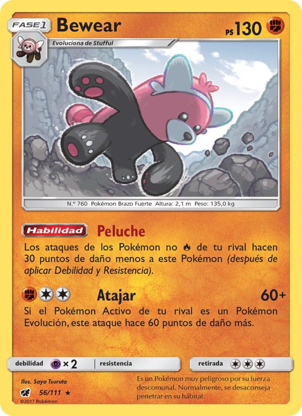 Bewear 56 — Crimson Invasion (Spanish Pokémon TCG card)