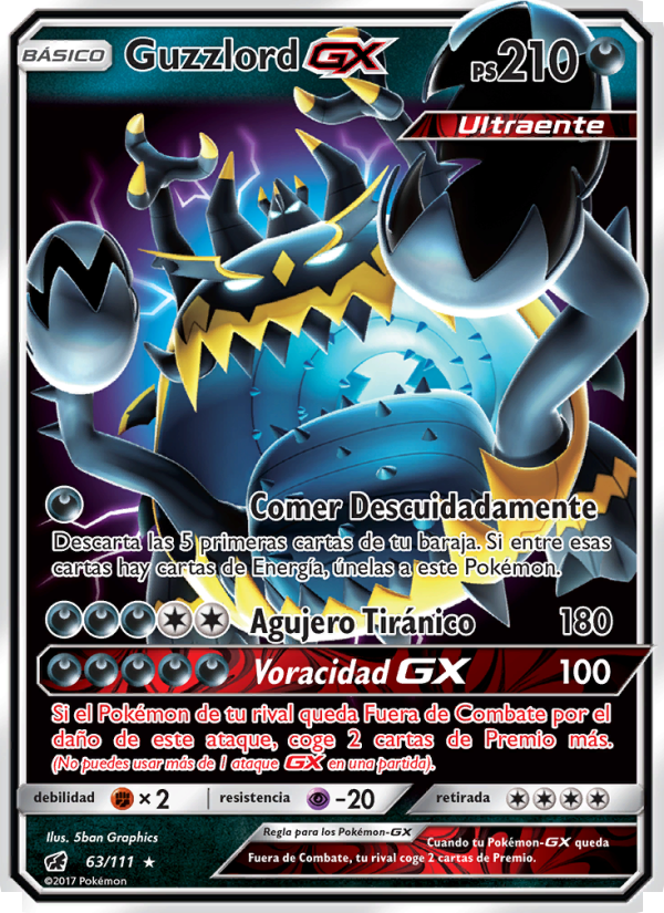 Guzzlord GX 63 — Crimson Invasion (Spanish Pokémon TCG card)