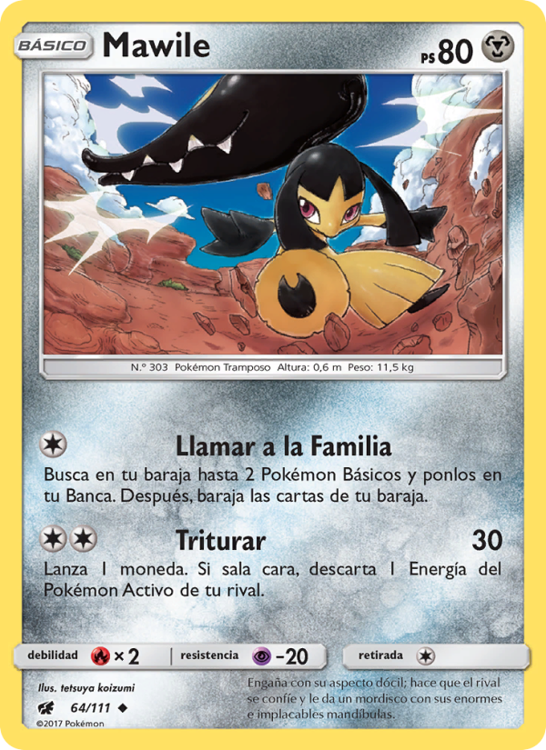 Mawile 64 — Crimson Invasion (Spanish Pokémon TCG card)