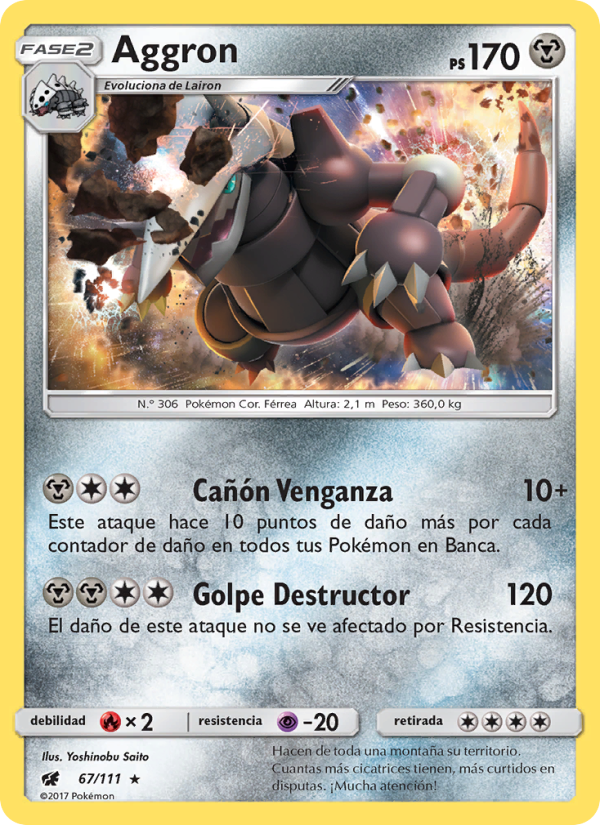 Aggron 67 — Crimson Invasion (Spanish Pokémon TCG card)