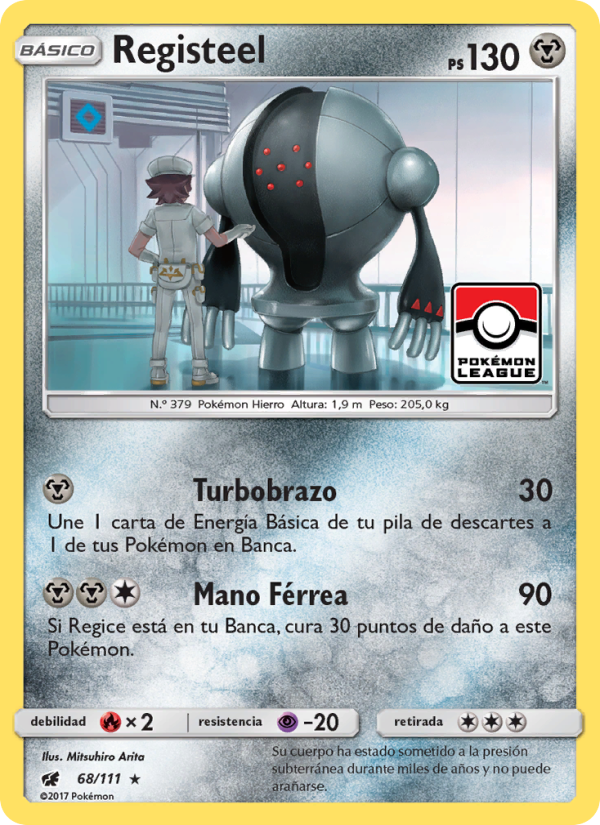 Registeel 68 — Crimson Invasion (Spanish Pokémon TCG card)