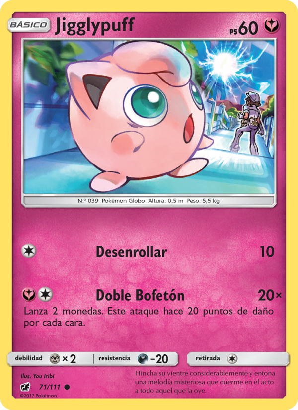 Jigglypuff 71 — Crimson Invasion (Spanish Pokémon TCG card)