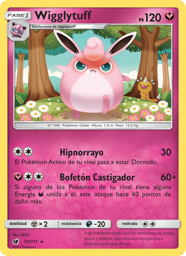 Wigglytuff 72 — Crimson Invasion (Spanish Pokémon TCG card)