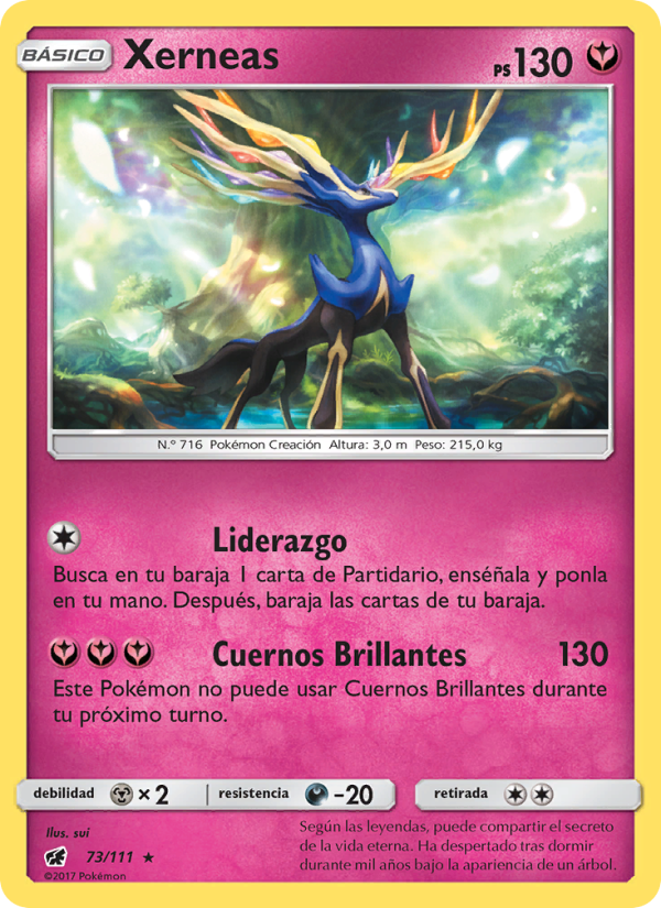 Xerneas 73 — Crimson Invasion (Spanish Pokémon TCG card)