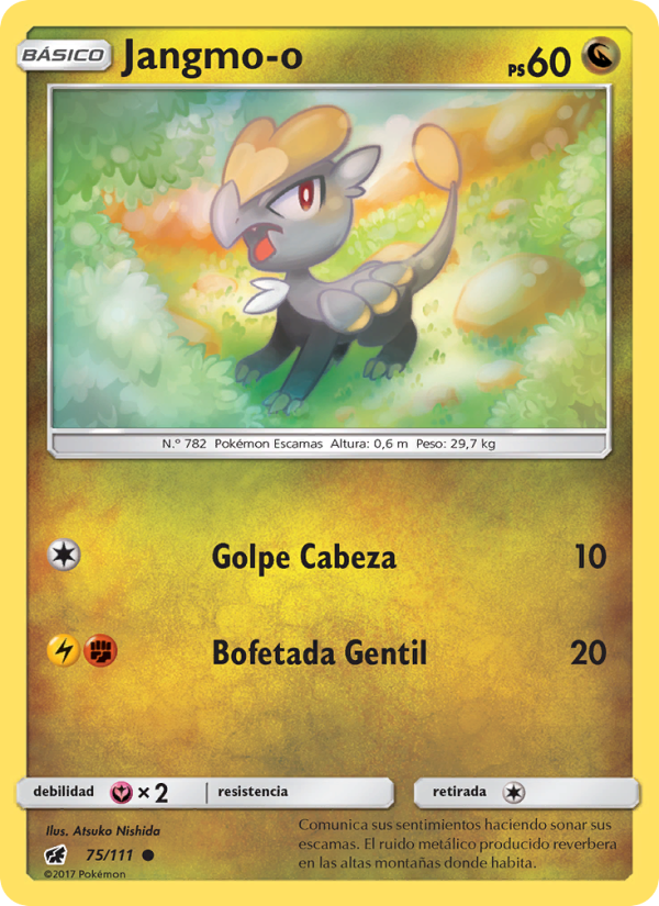 Jangmo-o 75 — Crimson Invasion (Spanish Pokémon TCG card)